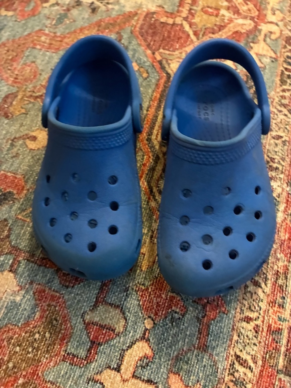 Crocs Toddler 9 Kids Blue Slip-On Clog Shoes
